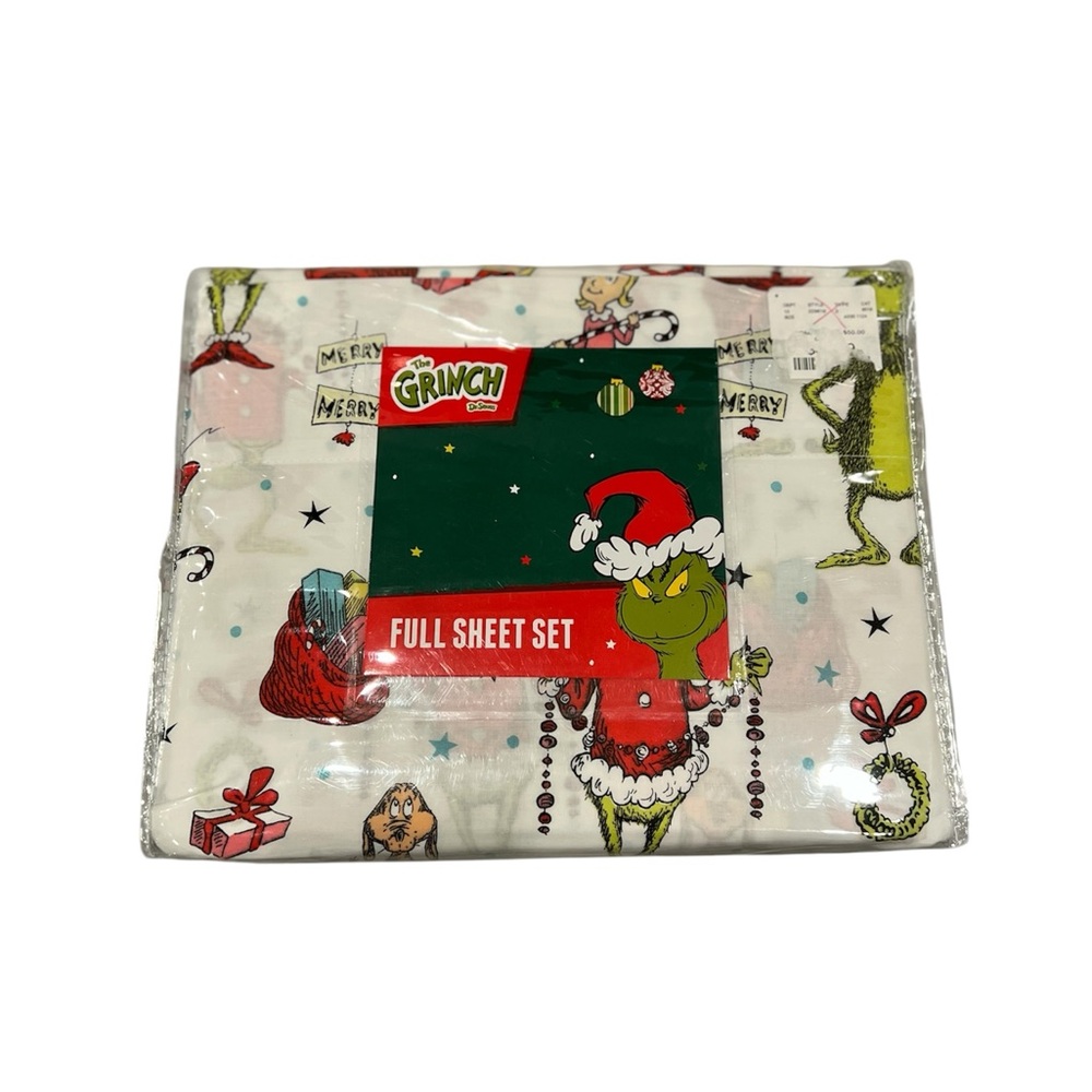 Dr. Seuss The Grinch Full Sheet Set Christmas Holiday - Picture 3 of 7